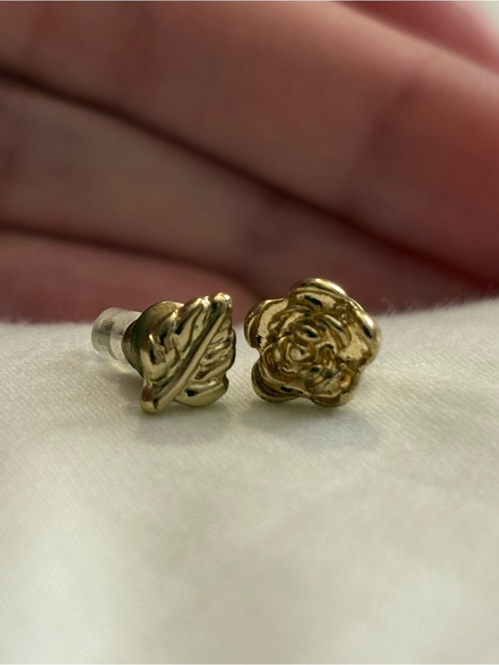 Vintage Mini Gold Floral Theme Earrings